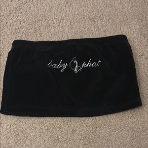 Y2K Baby Phat Black Velvet Tube Top